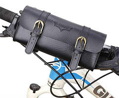 Велосумка на кермо b-soul pu шкіра чорний ретро