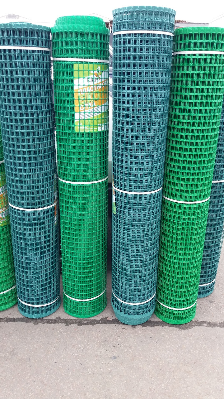 Паркан садовий Клевер 1.5х20 м Зелена Декоративна садова сітка Огорожа для клумби Садовий парканчик