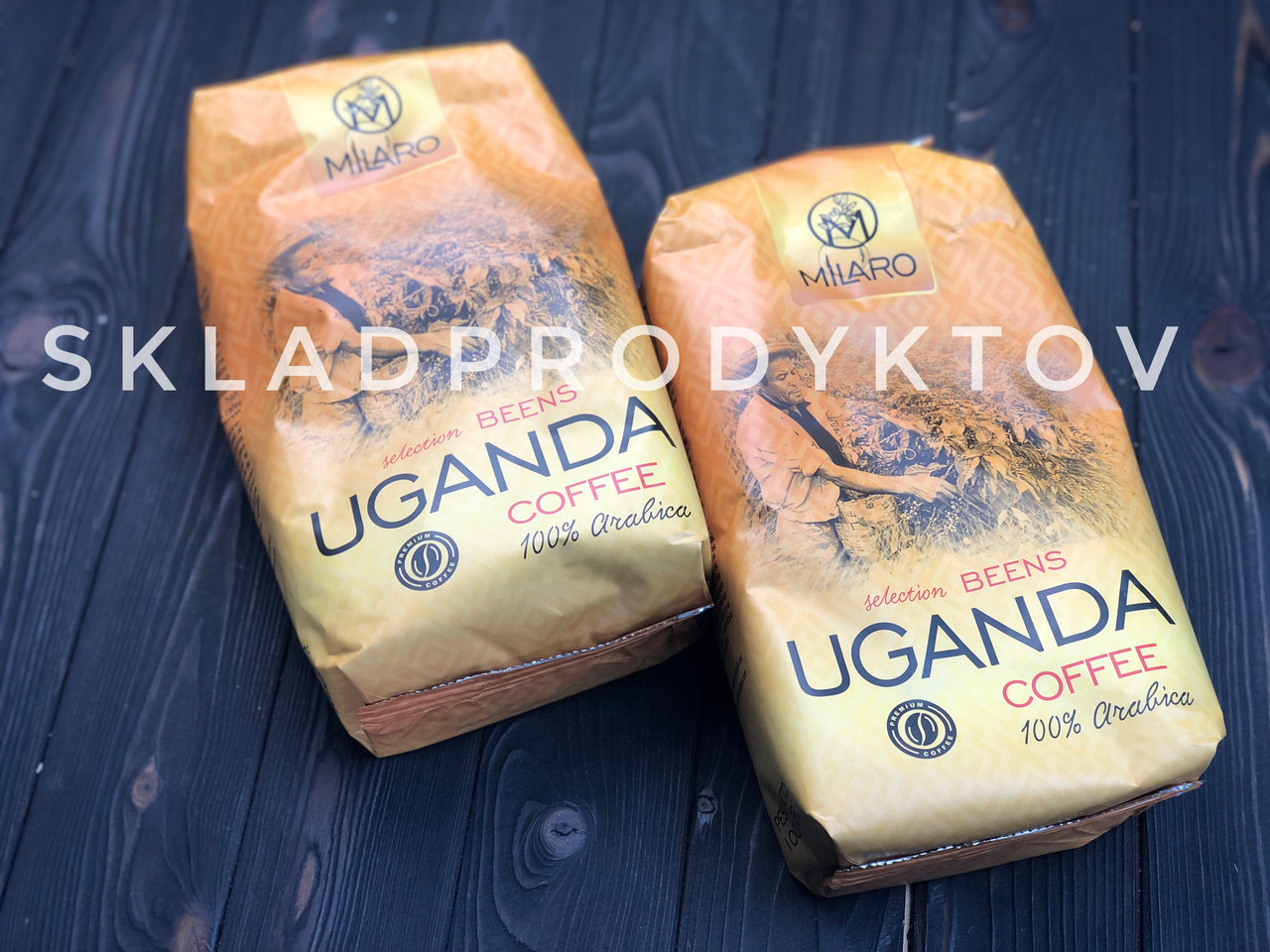 Кава в зернах Milaro UGANDA 1кг, 100% арабіка Іспанія