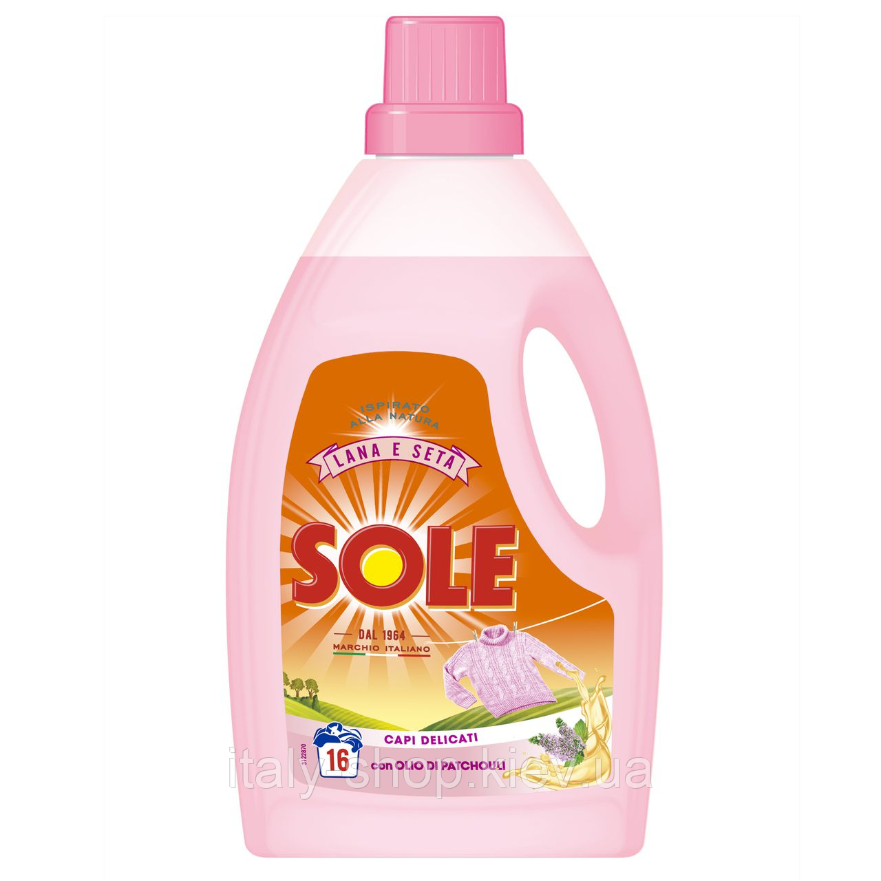 Гель з бальзамом для прання Sole Capi Delicati Lana e Seta- для шерсті/шовка (делікатних) Італія 16 прань, 1 л