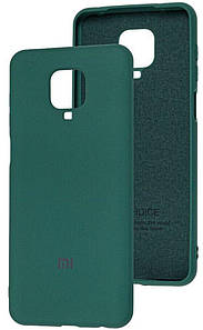 Чохол Оригінал Silicone Case Xiaomi Redmi Note 9 (темно-зелений)