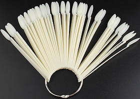 Нігті на паличці LPnails 50 шт на кільці натуральні мигдальEStyle