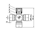 Хрестовина кардану 210-2201025 КрАЗ, МАЗ, Т-150 (50х155), фото 3