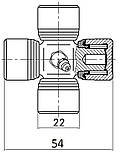 Хрестовина карданного вала 22х54 S00101, фото 4