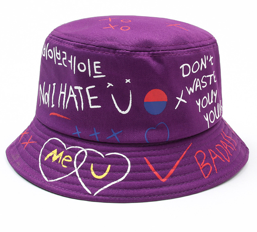 Панама Bucket Hat City-A з написами Various WTF Фіолетова, фото 1