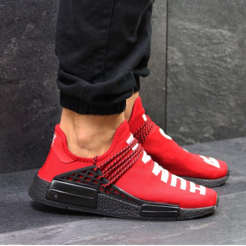 Кросівки чоловічі Adidas NMD Human Race червоні літні адідас текстильні