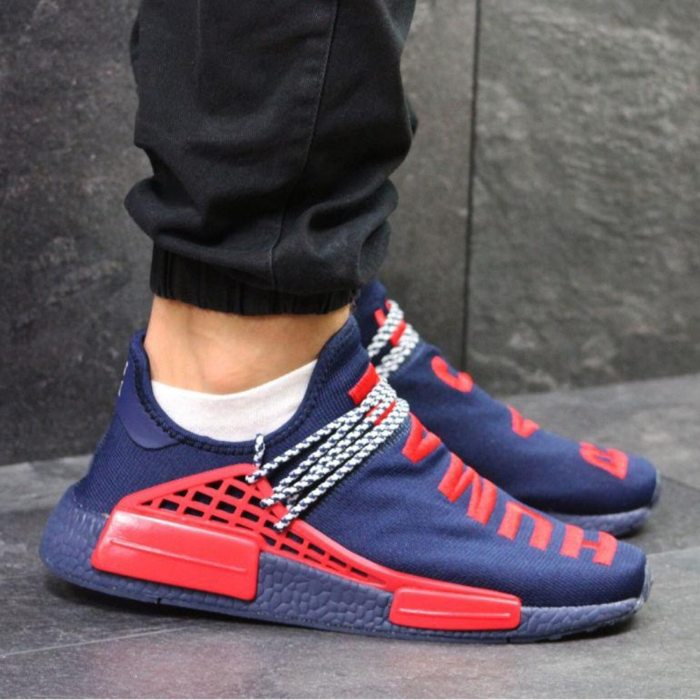 Кросівки чоловічі Adidas NMD Human Race сині літні адідас текстильні