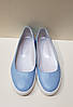 STTOPA Розміри 40-45. Балетки великих розмірів на широку стопу з натуральної шкіри. 161-4045 Блакитні, фото 2