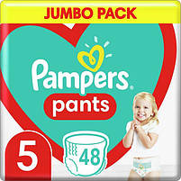 Підгузки-трусики дитячі Pampers Pants Junior 5 (12-18 кг) Jumbo Pack, 48 шт, фото 2