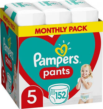 Підгузки-трусики дитячі Pampers Pants Junior 5 (12-18 кг) Mega Pack, 152 шт