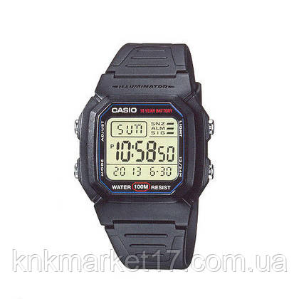 Чоловічі оригінальні годинник Casio W-800H-1AVEF All Black