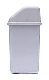 Відро для сміття з поворотною кришкою "Будиночок" 10 літрів, білий флок (ПолімерАгро), фото 3