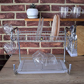 Дворівнева сушарка для посуду Edenberg EB-2108, фото 1