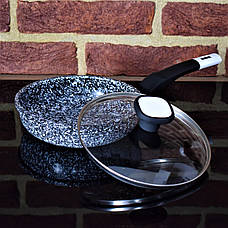 Сковорода з гранітним покриттям з кришкою 18см, фото 2