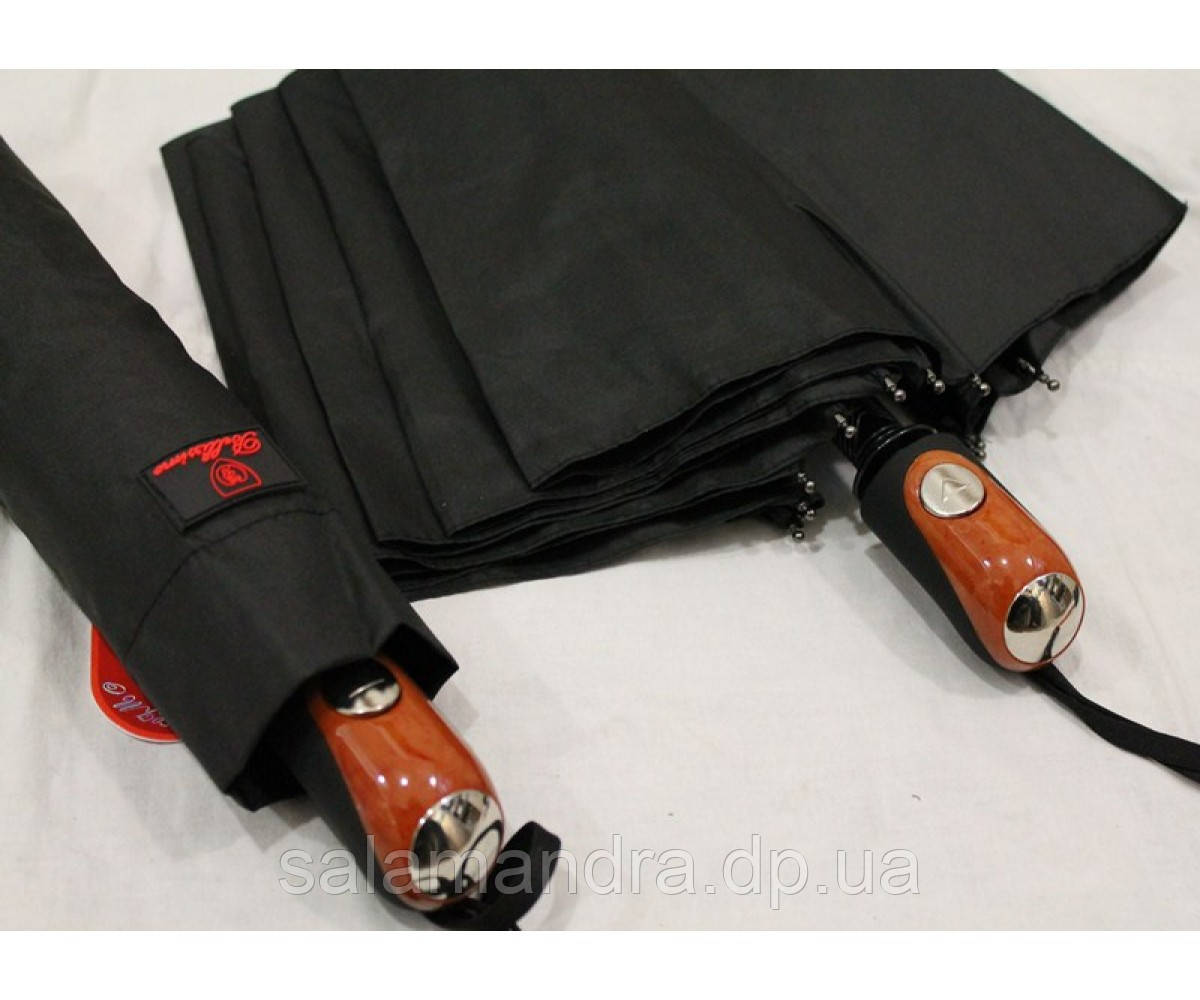 Чоловіча парасолька напівавтомат у 3 складання Bellissimo (Угорщина), фото 1