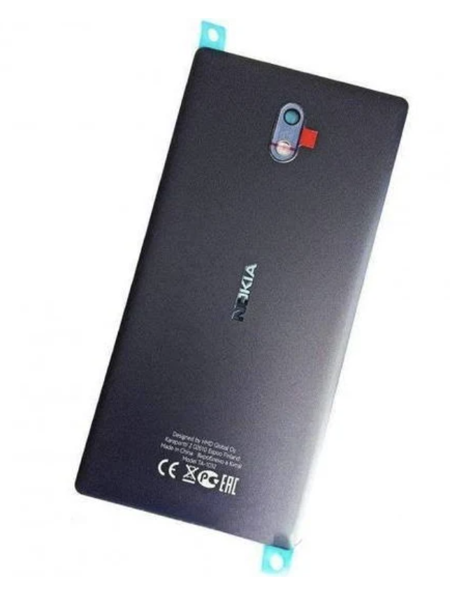 Задня кришка для Nokia 3.1 Dual Sim TA-1063, чорна, Matte Black, фото 1