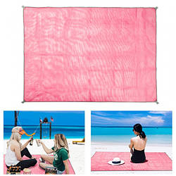 Килимок-підстилка для пікніка або моря анти-пісок Sand Free Mat 200x200 мм Рожевий
