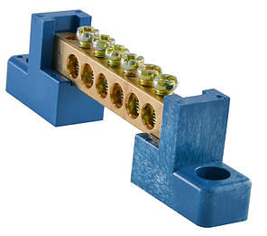 Нульова шина ВС-2А 06 АСКО-УКРЕМ для електричного підключення, 6 отворів, фото 2