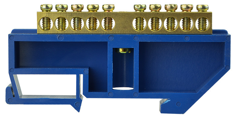 Нульова шина з ізолятором ВС-4А на Din-рейку, 10 отворів, АСКО-УКРЕМ