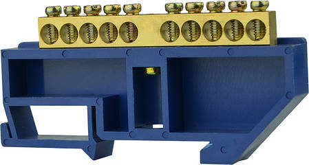 Нульова шина з ізолятором ВС-4А на Din-рейку, 10 отворів, АСКО-УКРЕМ, фото 2