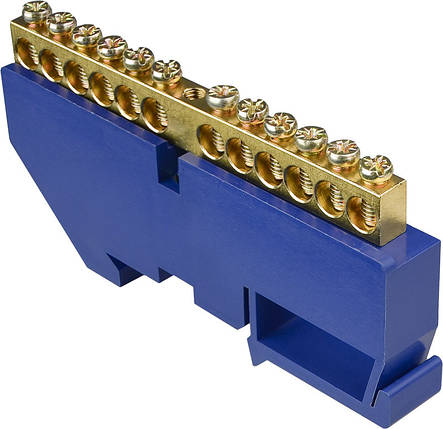 Нульова шина з ізолятором АСКО-УКРЕМ 12-отвір для DIN-рейки 4А, фото 2