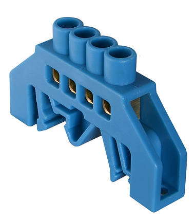 Нульова шина АСКО-УКРЕМ ВС-3А з ізоляцією, 4 отвори, для DIN-рейки, фото 2