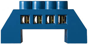 Нульова шина АСКО-УКРЕМ BC-6A пластиковa на DIN-рейку, 4 отвори, ізоляція 6*9, фото 1