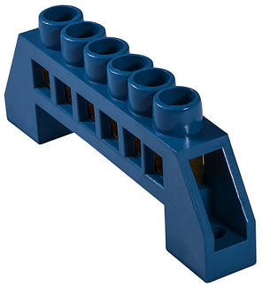 Нульова шина АСКО-УКРЕМ BC-6A на DIN-рейку, 6 отворів, ізольована, фото 2