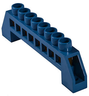 Нульова шина АСКО-УКРЕМ BC-6A з ізоляцією, 8 отворів, на DIN-рейку, фото 2