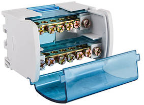 Нульова шина АСКО-УКРЕМ VC-207, 2х7 отворів, латунь, для DIN-рейки, фото 4