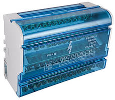 Нульова шина АСКО-УКРЕМ VC-415, 4х15, латунь, на DIN-рейку, нова, фото 3