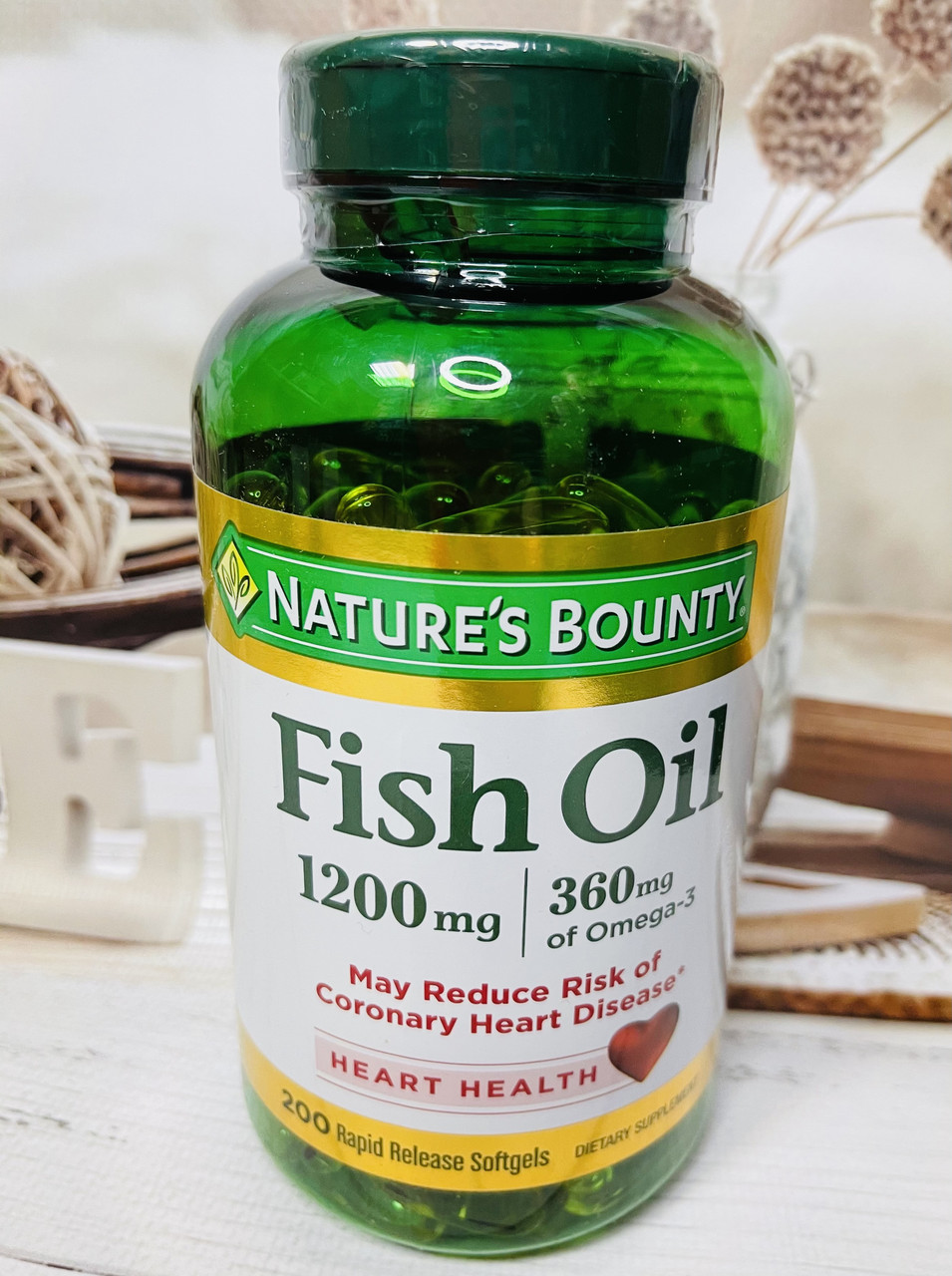 Риб'ячий жир в капсулах Nature's Bounty Fish Oil Omega 3,  200 капсул