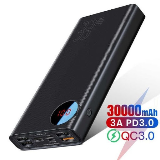 Повербанк УМБ PowerBank BASEUS Mulight Quick Charge 30000mAh |4USB/Type-C/Lightning, PD/QC, 33W| - фото 1 - id-p1421884395