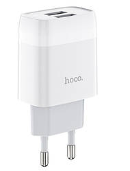 Зарядний пристрій для телефону на 2USB HOCO C73A |2USB, 2.4 A| Білий