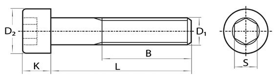 Винт М8 DIN 912 с внутренним шестигранником, ГОСТ 11738-84, класс прочности 8.8 - фото 4 - id-p210991930