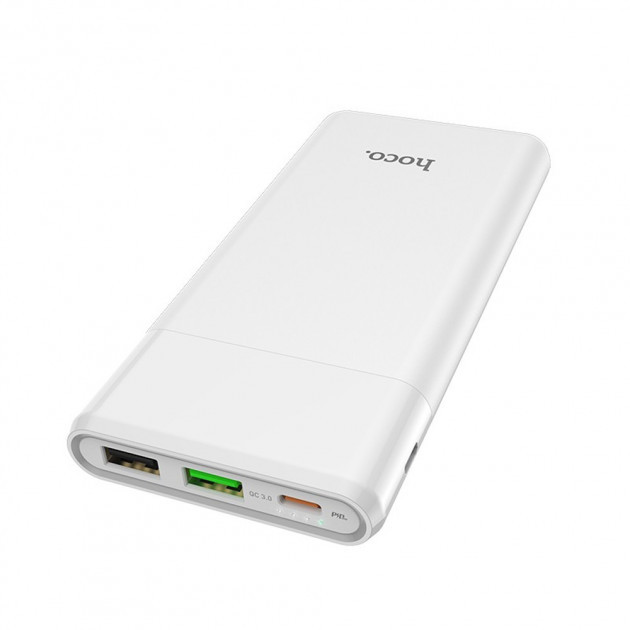 Внешний аккумулятор PowerBank HOCO J58 Cosmo 10000mAh |2USB/1Type-C, PD/QC, 3A, 18W| Белый - фото 1 - id-p1421885831