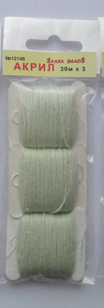 Акрил для вишивання: селадоновий колір (блискіно-зелений). No12148 - фото 1 - id-p210991165