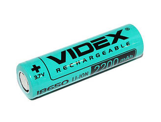 Акумулятор Videx Li-Ion 18650-P (Без Захисту) 2200mAh