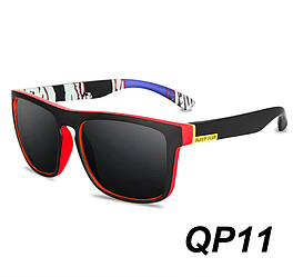 Модні Сонцезахисні окуляри QUISVIKER QP11 чорні поляризаційні від сонця Polaroid