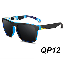 Модні Сонцезахисні окуляри QUISVIKER QP12 чорні поляризаційні для чоловіків і жінок окуляри від сонця Polaroid