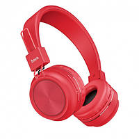Беспроводные накладные MP3 наушники блютуз с микрофоном с картой памяти Hoco W25 Bluetooth Красные