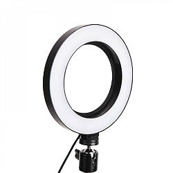 Кільцева світлодіодна LED Лампа 16 см селфи кільце з підсвічуванням з регулюванням яскравості 3 режими світіння