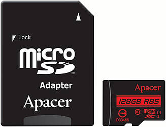Картка пам'яті microSDXC 128GB APACER (UHS-1) CLASS 10 R85MB/S (ADAPTER SD)