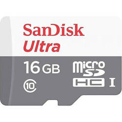 Картка пам'яті microSDHC 16GB SANDISK ULTRA CLASS 10 (80MB/S) (ADAPTER SD)