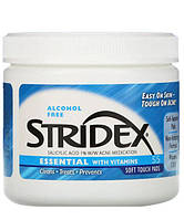 Одношаговое средство от угрей Stridex с витаминами без спирта, 55 мягких салфеток