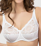 Бюстгальтер на кісточках із мереживом трикотажний бордо, фото 2