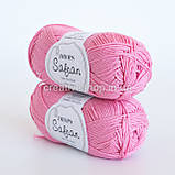 Пряжа DROPS Safran (колір 02 pink), фото 2