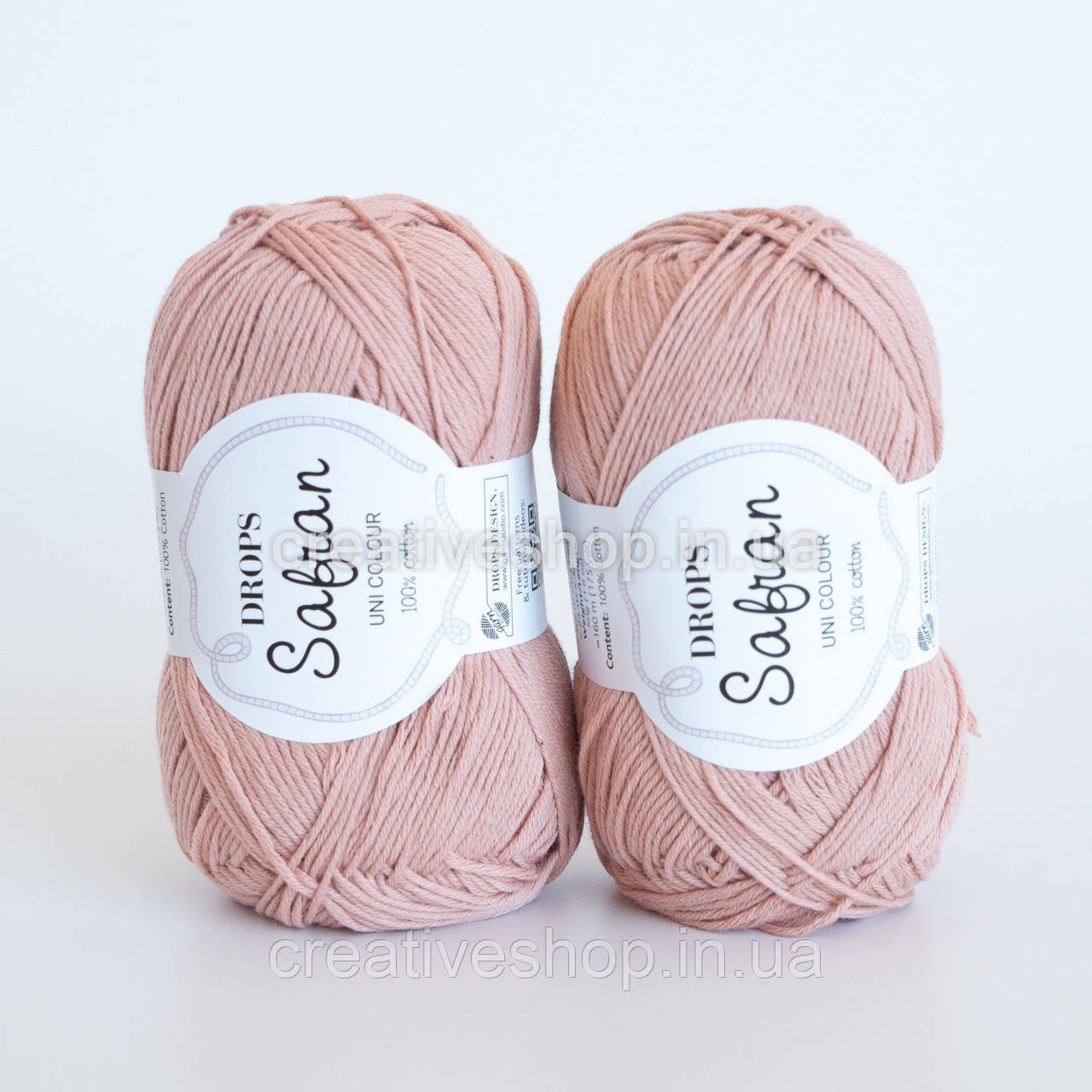 Пряжа DROPS Safran (колір 56 powder pink)