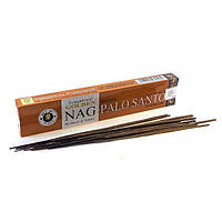 Пахощі Vijayshree Golden Nag Palo Santo 15г, Аромапалочки масальные Благовония Виджейшри Голден Наг Пало