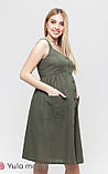 Сарафан для вагітних та годуючих Melvin S Юла Мама Хакі SF-21.041, фото 4